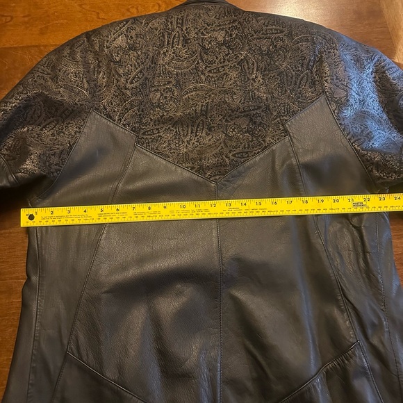 Vintage 80's Pelle Club Women’s black leather coat Medium - Picture 13 of 15